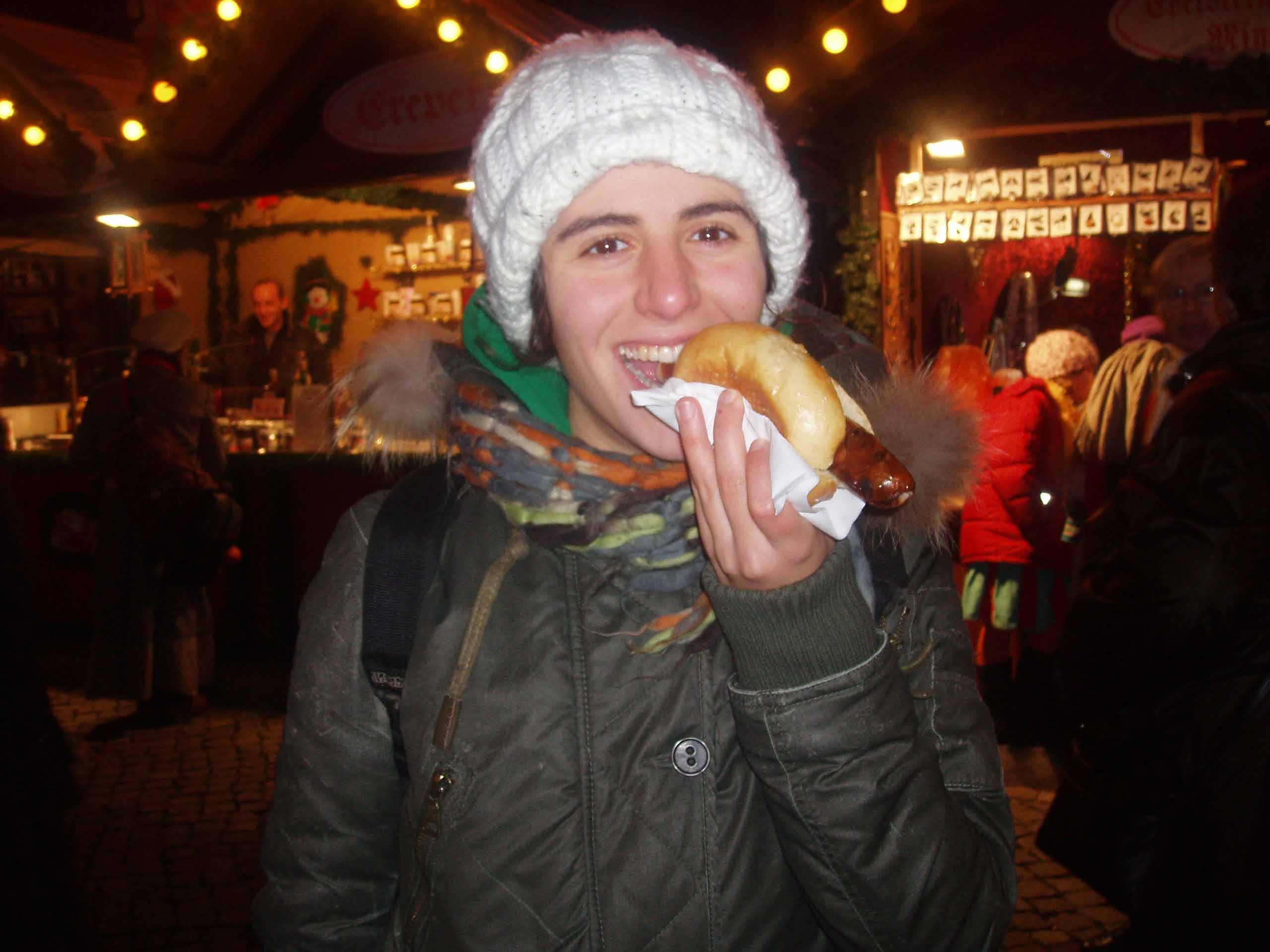 Mangiando il Bradwurst