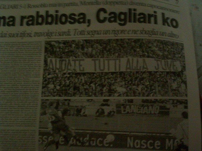 pagina del corriere dello sport del 1-11-2004