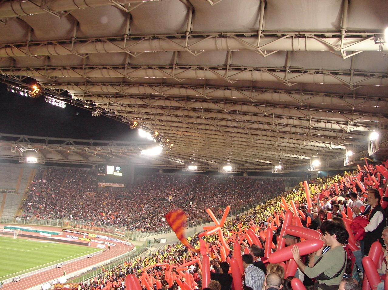 finale coppa italia 2006 roma-inter: coreografia tevere