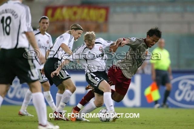 rm-shaktar champions 2006: amantino e striscione lanciano