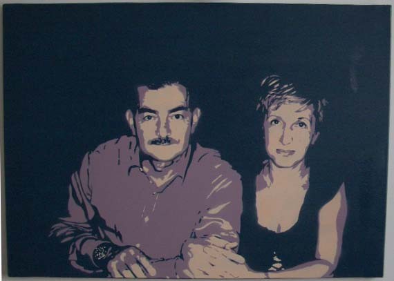 mari's parents (montana hardcore su tela, 50x70)