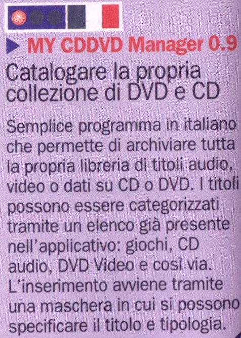 My CD-DVD Manager 0.9 - PC Open di febbraio 2004