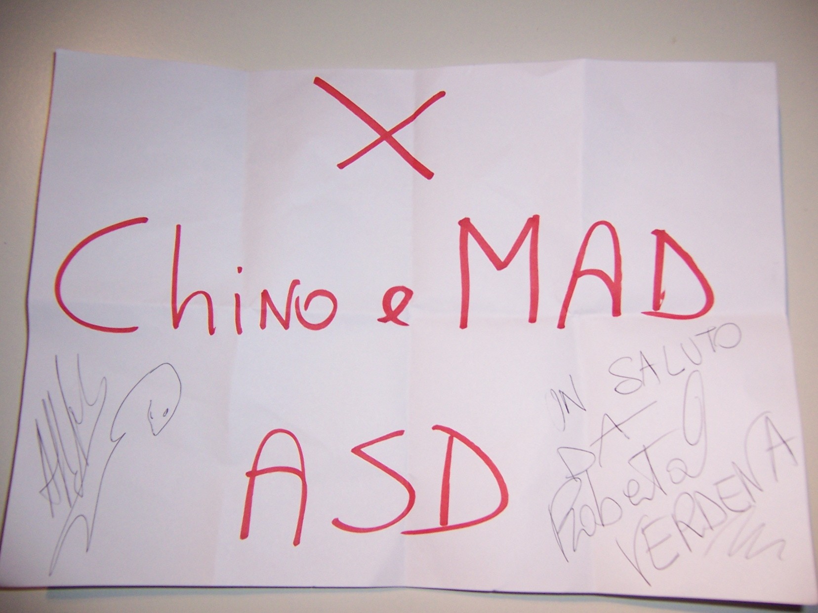 Autografo dei VErdena x MAD e CHINO :rulez: