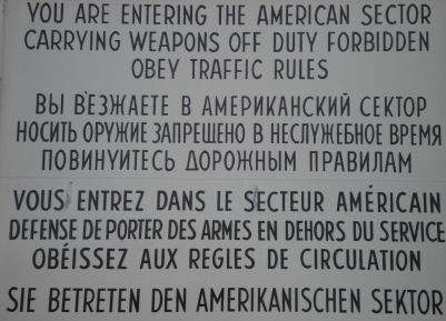 you are entering the american sector