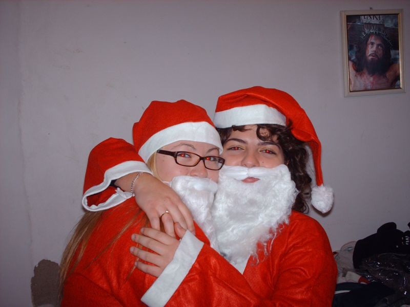 io e fede in versione babbo natale..