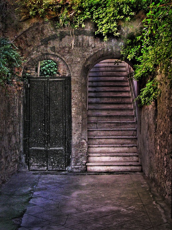 Which way you choose? Open the door or go up the stairs....You don't know what the future reserves for you! Good luck!