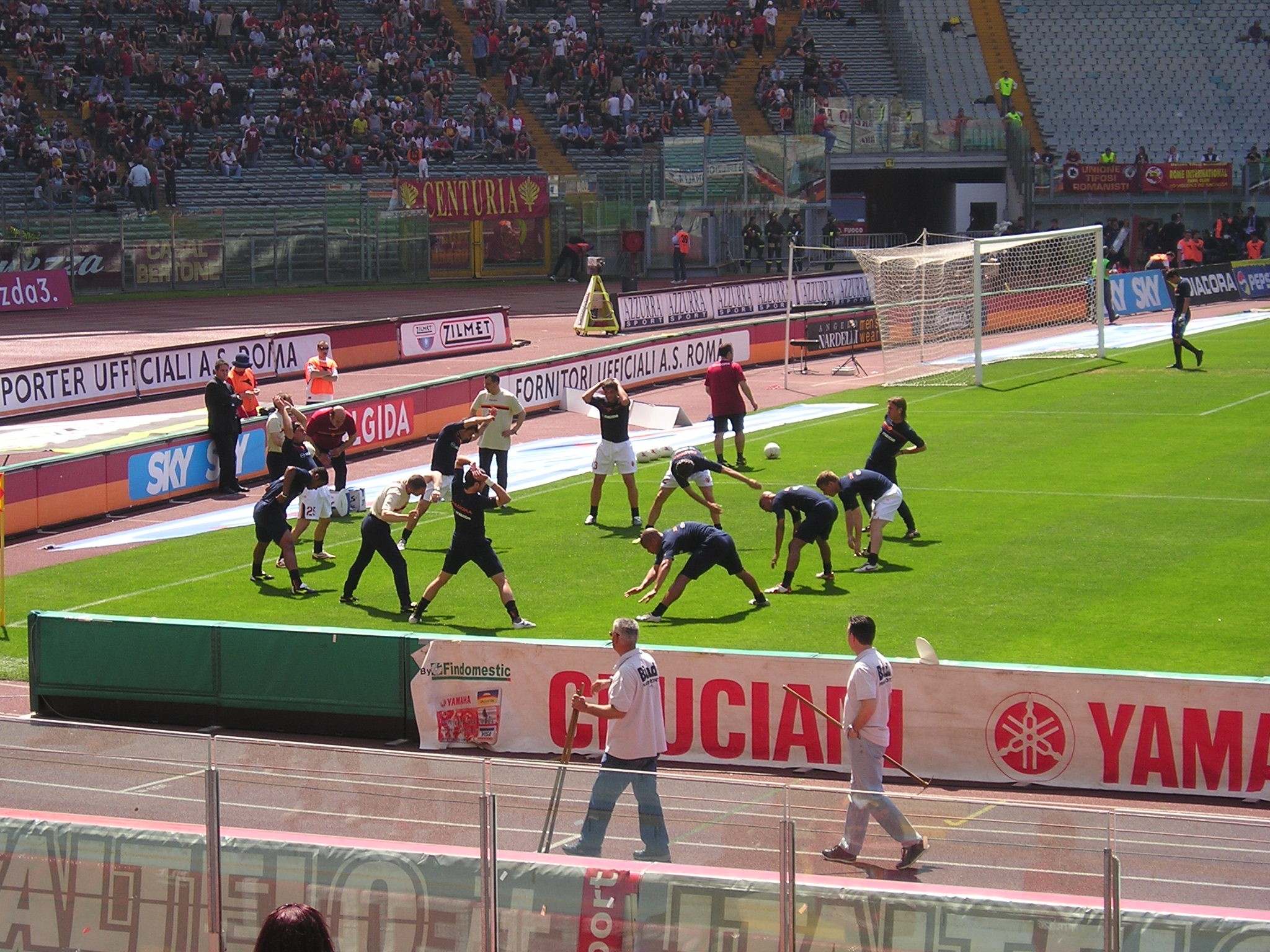 roma brescia 1-5-2005 riscaldamento asroma