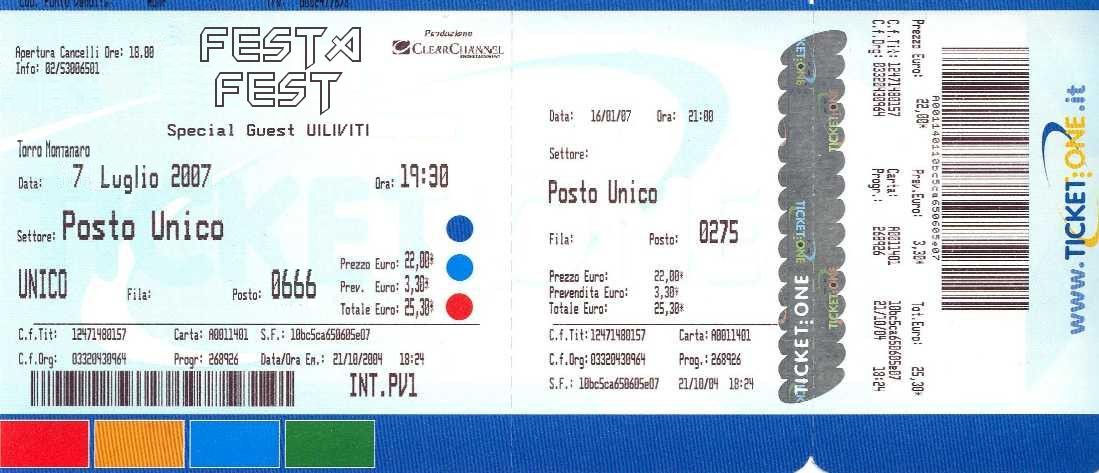 Biglietto Festa-Fest