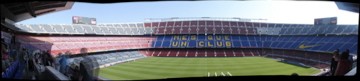 Panoramica tribune camp Nou