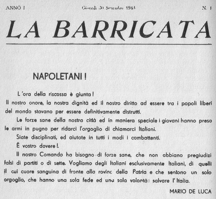 Appello dei partigiani napoletani