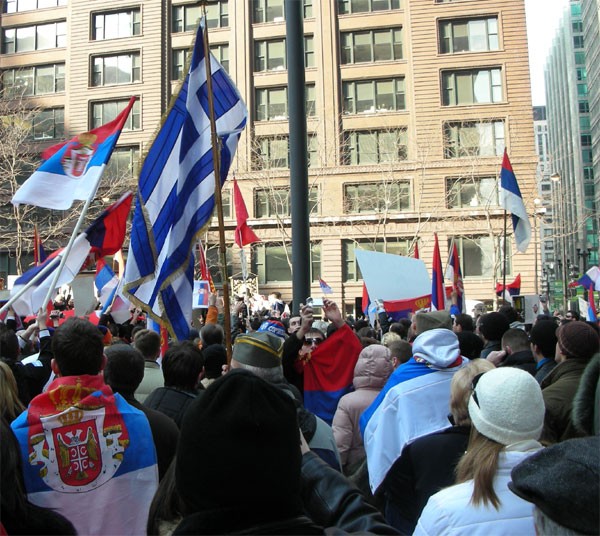 КОСОВО ЈЕ СРБИЈА - protest in chicago