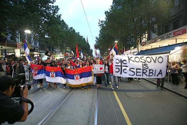 КОСОВО ЈЕ СРБИЈА - protest in melbourne