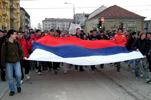 КОСОВО ЈЕ СРБИЈА - protest in čačak