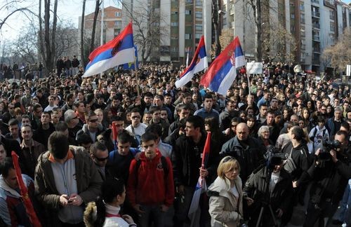 КОСОВО ЈЕ СРБИЈА - protest in niš