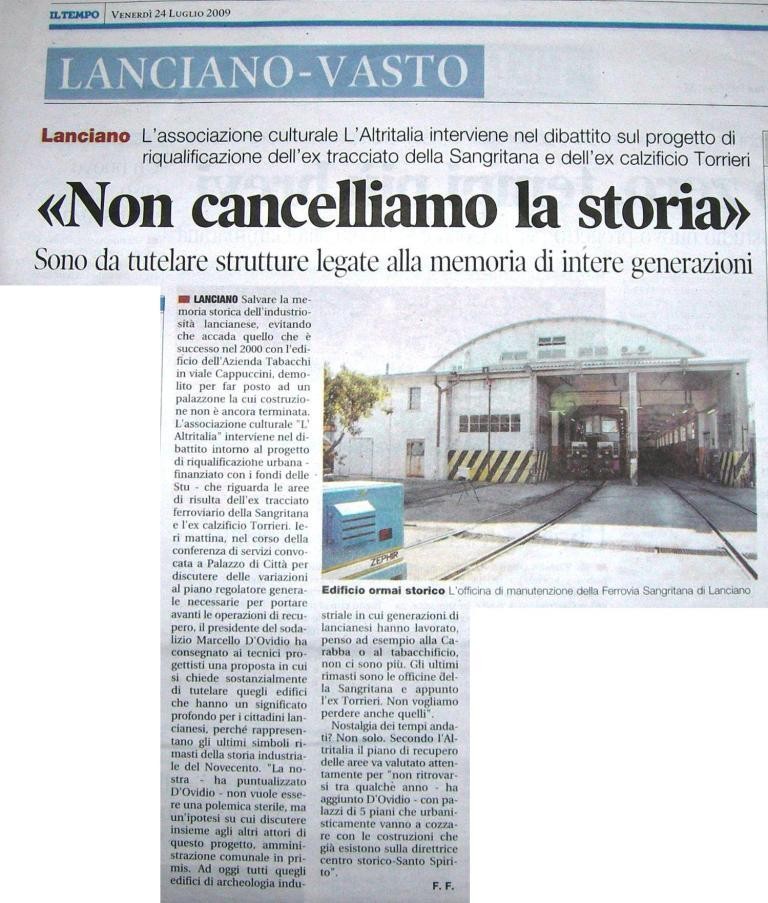 Il Tempo 24 luglio 2009